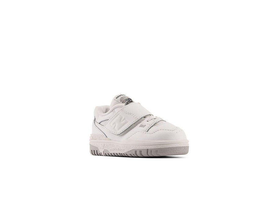 Kid New Balance Crib & Toddlers (Size - 10) | 550 Bungee Lace With Top Strap White