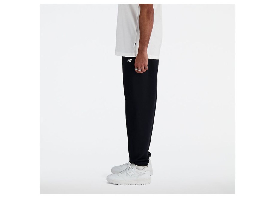 Men New Balance Pants | Sport Essentials French Terry Jogger Black