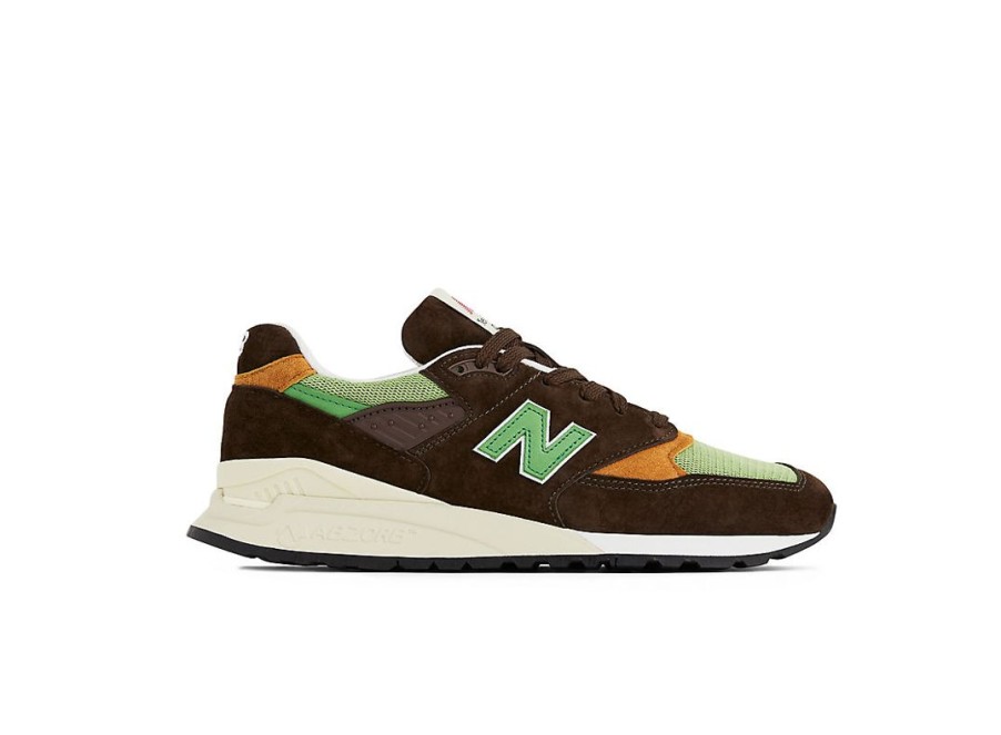 Men New Balance Lifestyle | Made In Usa 998 Brown With Green