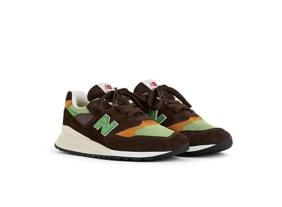 Men New Balance Lifestyle | Made In Usa 998 Brown With Green