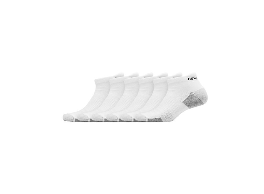 Men New Balance Socks | Cushioned Tab Socks 6 Pack White