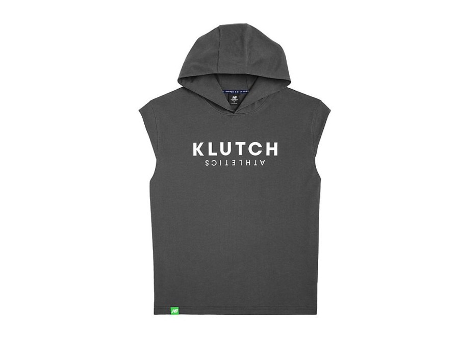 Men New Balance Klutch X Nb | Klutch X Nb Pre Game Chill Sleeveless Hoodie Blacktop