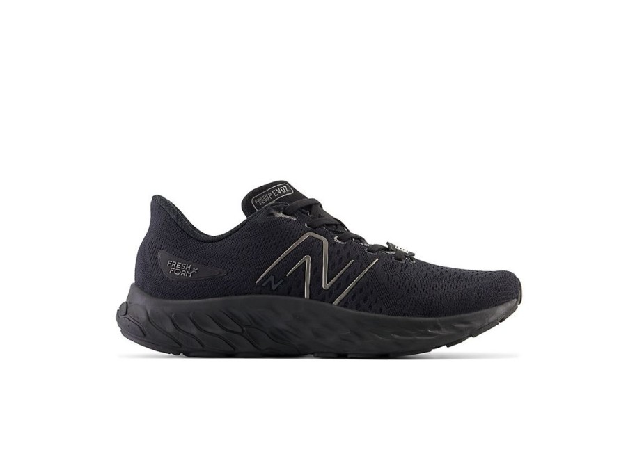 Women New Balance Work Shoes | Fresh Foam X Evoz V3 Slip Resistant Black With Black Metallic