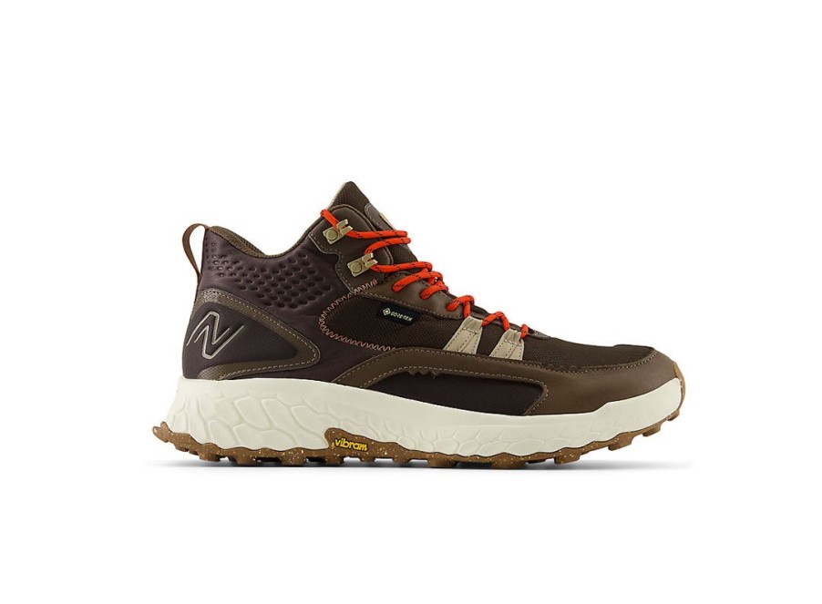 Men New Balance Running | Fresh Foam X Hierro Mid Gore-Tex® Dark Mushroom With Black Coffee And Neo Flame