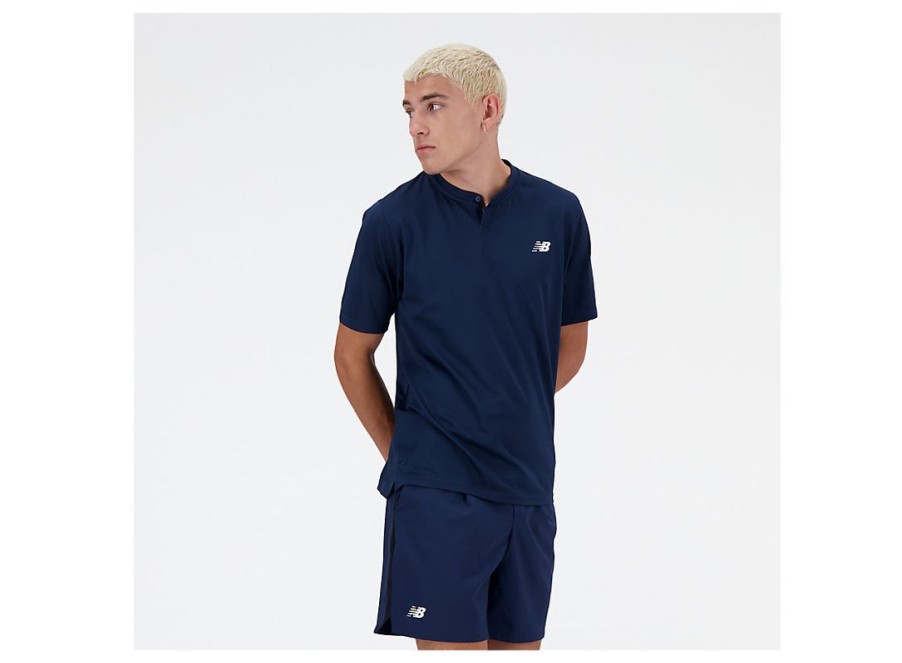 Men New Balance Shirts | Tournament Top Nb Navy