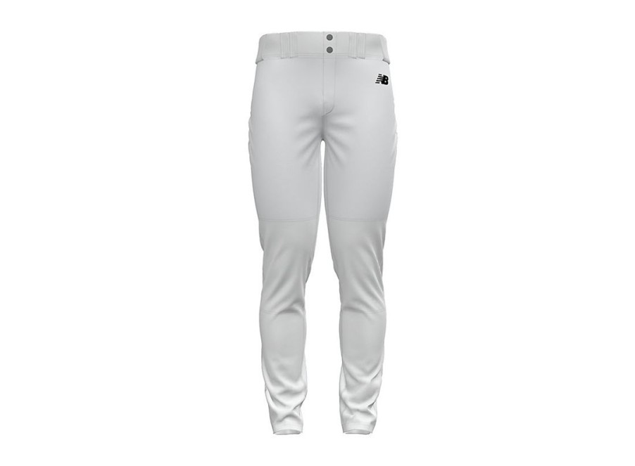 Men New Balance Pants | Adversary 2 Baseball Solid Pant Tapered White