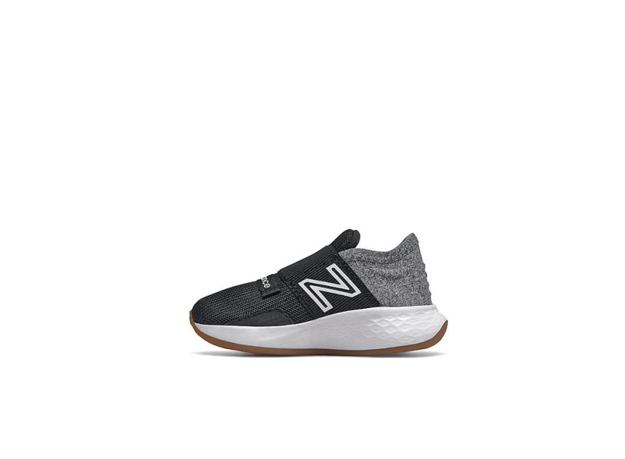 Kid New Balance Crib & Toddlers (Size - 10) | Fresh Foam Roav Tee Shirt Slip-On Black With Light Aluminum