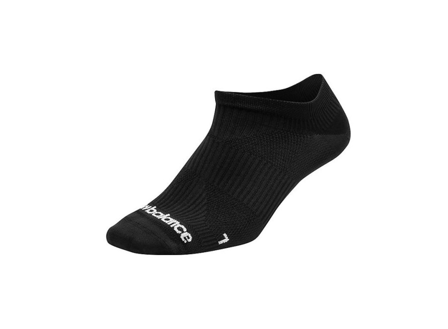 Men New Balance Socks | Run Flat Knit No Show Sock 1 Pair Black