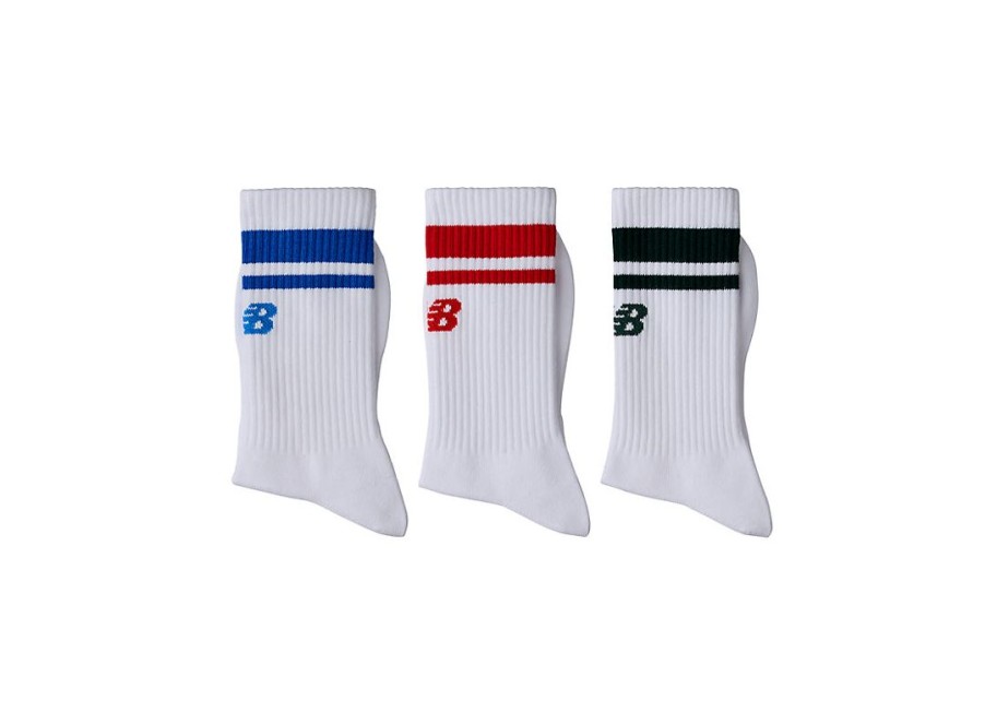 Men New Balance Socks | Essentials Line Midcalf 3 Pack Assorted 5 Colors