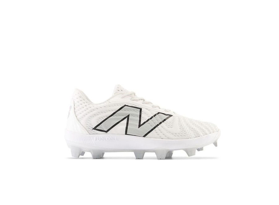 Men New Balance Baseball | Fuelcell 4040V7 Molded Optic White With Rain Cloud