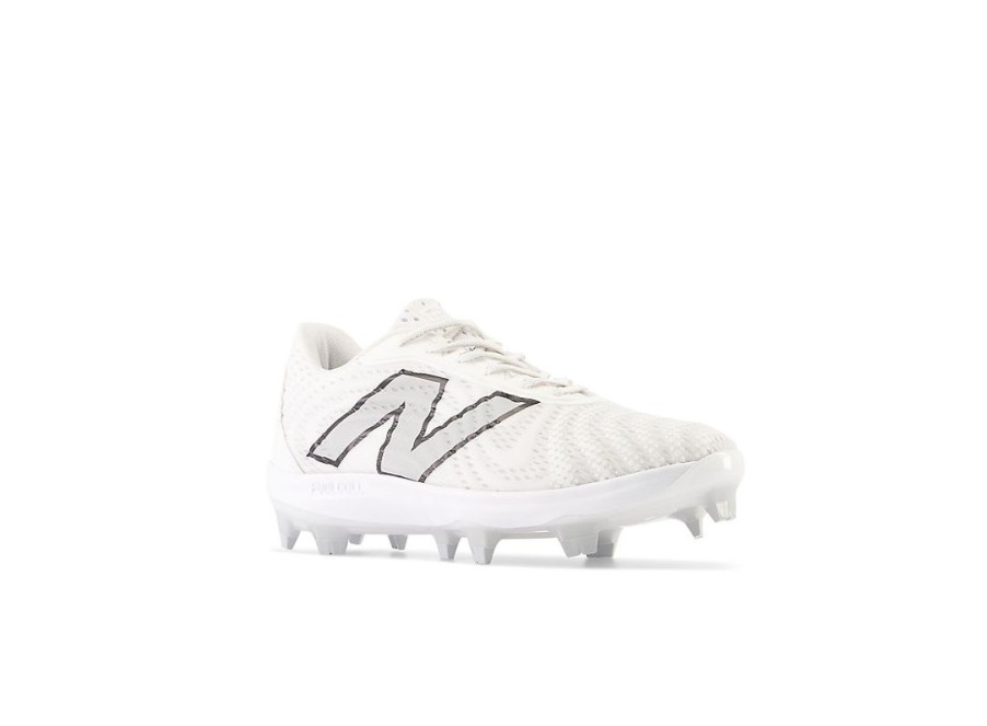 Men New Balance Baseball | Fuelcell 4040V7 Molded Optic White With Rain Cloud