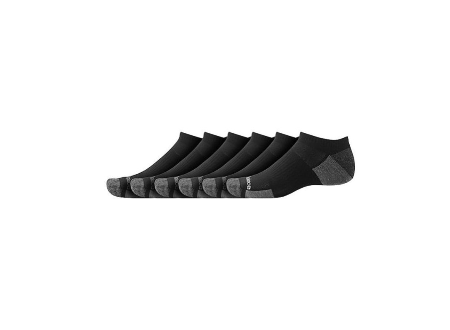 Men New Balance Socks | Cushioned No Show Sock 6 Pack Black