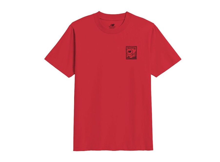 Men New Balance Shirts | 550 Sketch Graphic T-Shirt Team Red