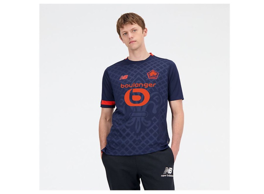 Men New Balance Shirts | Lille Losc Short Sleeve Jersey Third