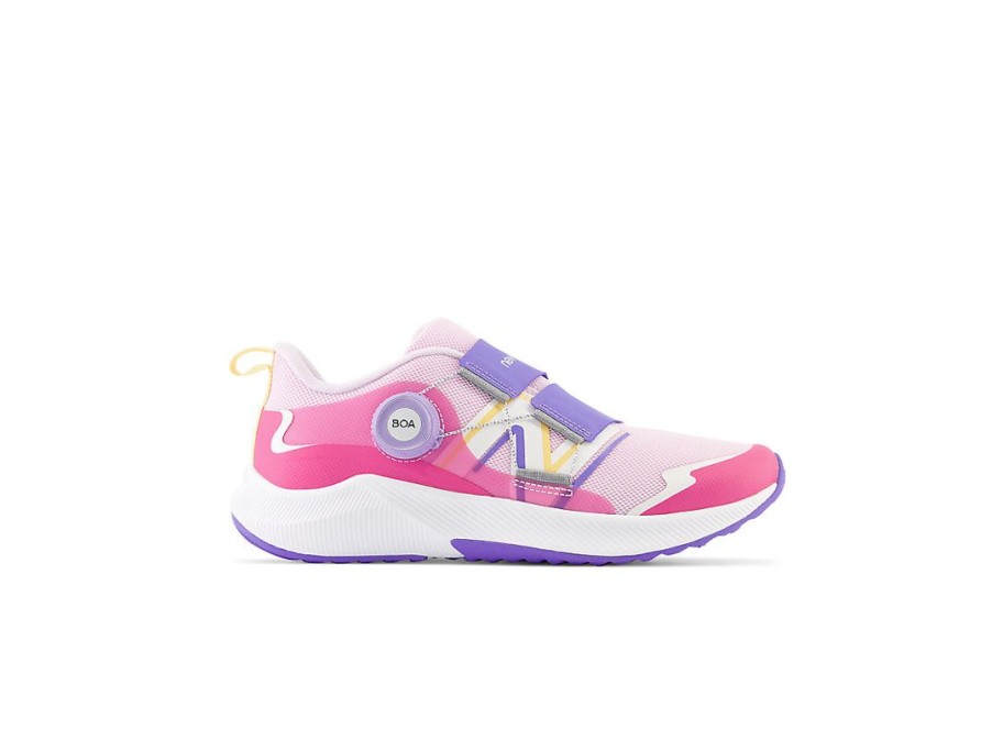 Kid New Balance Big Kids | Dynasoft Reveal V4 Boa® Light Raspberry With Hi-Pink And Electric Indigo