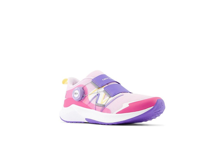 Kid New Balance Big Kids | Dynasoft Reveal V4 Boa® Light Raspberry With Hi-Pink And Electric Indigo