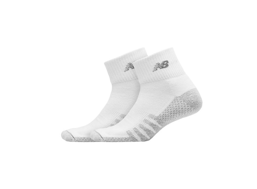 Men New Balance Socks | Coolmax Quarter Socks 2 Pack White