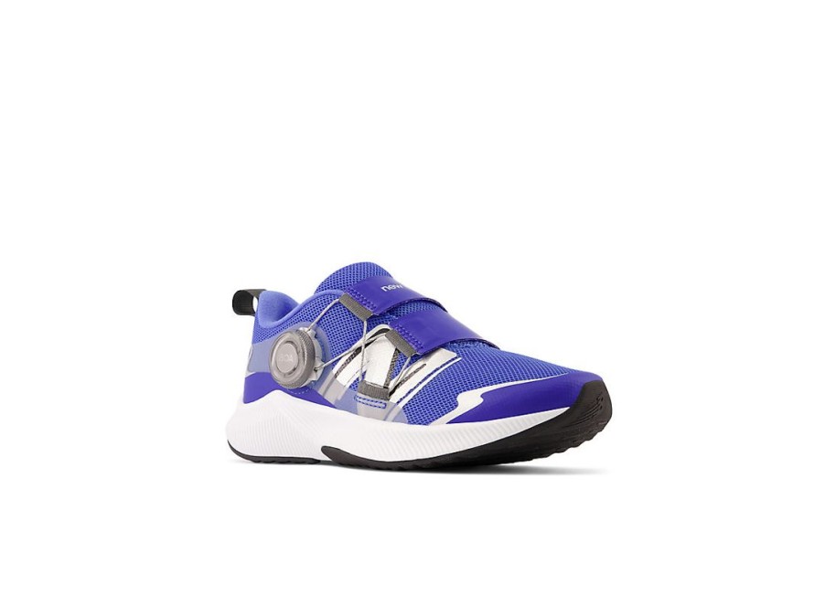 Kid New Balance Little Kids | Dynasoft Reveal V4 Boa® Blue With Bright Lapis And Silver Metallic