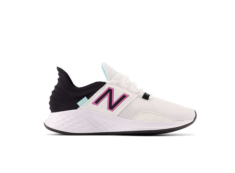 Women New Balance Running | Fresh Foam Roav White With Black And Surf