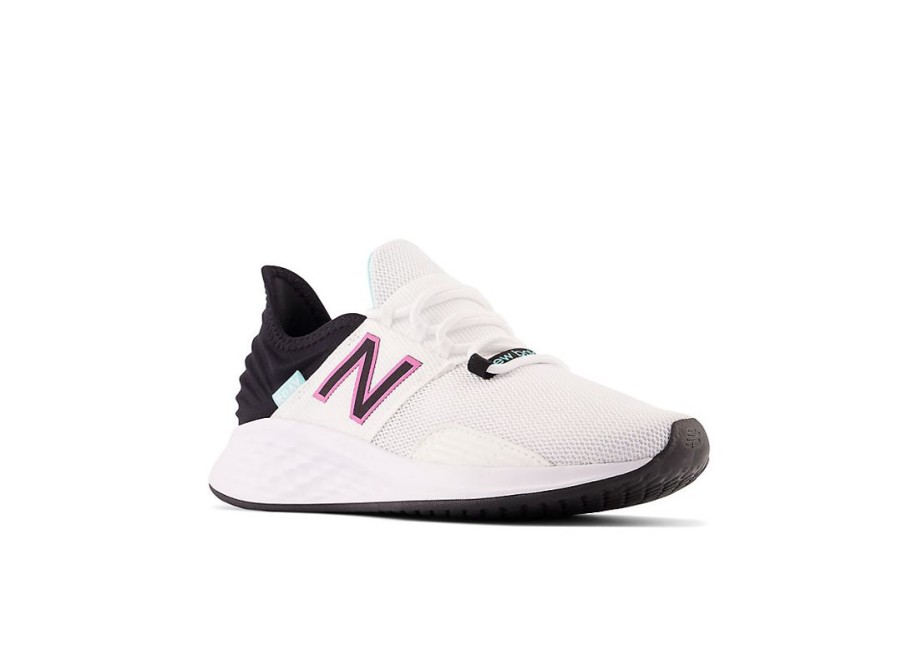 Women New Balance Running | Fresh Foam Roav White With Black And Surf