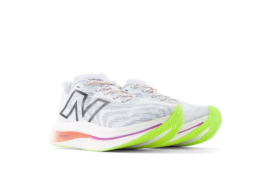 Men New Balance Running | Fuelcell Supercomp Trainer V2 Ice Blue With Neon Dragonfly