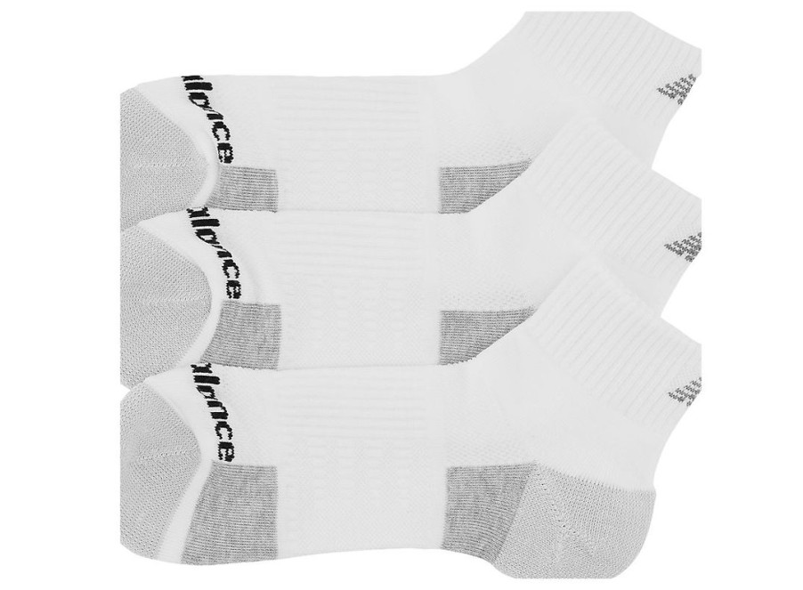 Men New Balance Socks | Cushioned Ankle Socks 6 Pack White