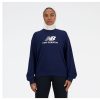 Women New Balance Hoodies & Sweatshirts | Sport Essentials French Terry Logo Crew Nb Navy