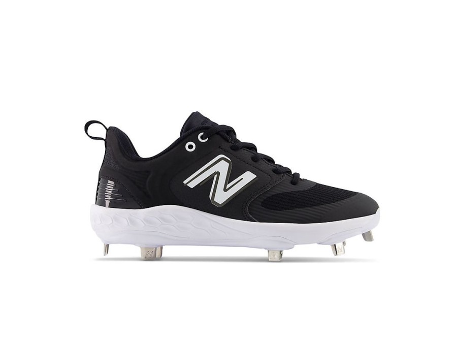 Women New Balance Softball | Fresh Foam X Velo V3 Metal Black With White