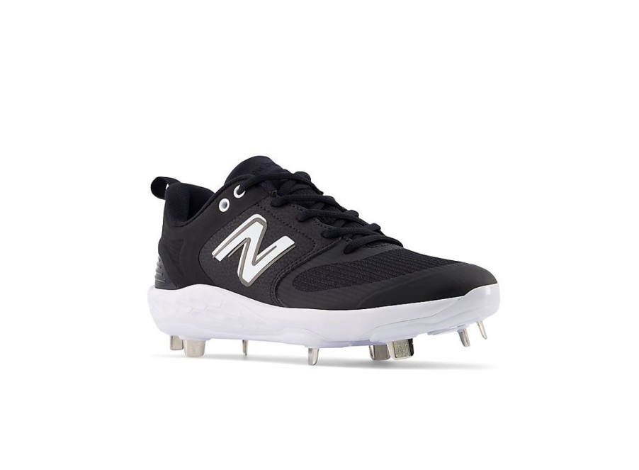 Women New Balance Softball | Fresh Foam X Velo V3 Metal Black With White