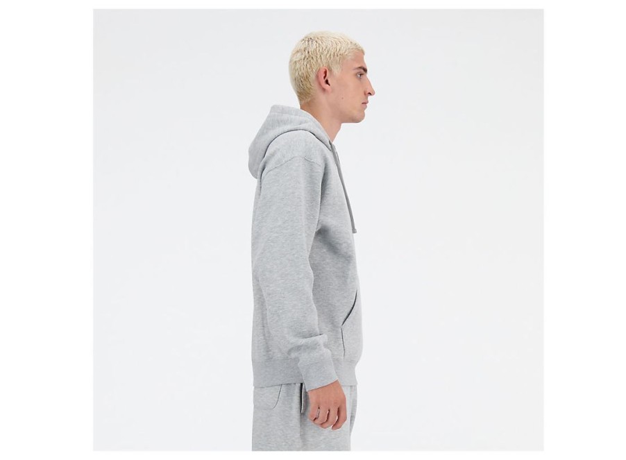 Men New Balance Hoodies & Sweatshirts | Sport Essentials Fleece Hoodie Athletic Grey