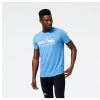 Men New Balance Shirts | Run 4 Life Graphic Short Sleeve Team Royal