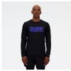 Men New Balance Shirts | United Airlines Nyc Half Training Graphic Long Sleeve Black