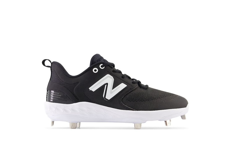 Men New Balance Baseball | Fresh Foam X 3000 V6 Metal Black With White