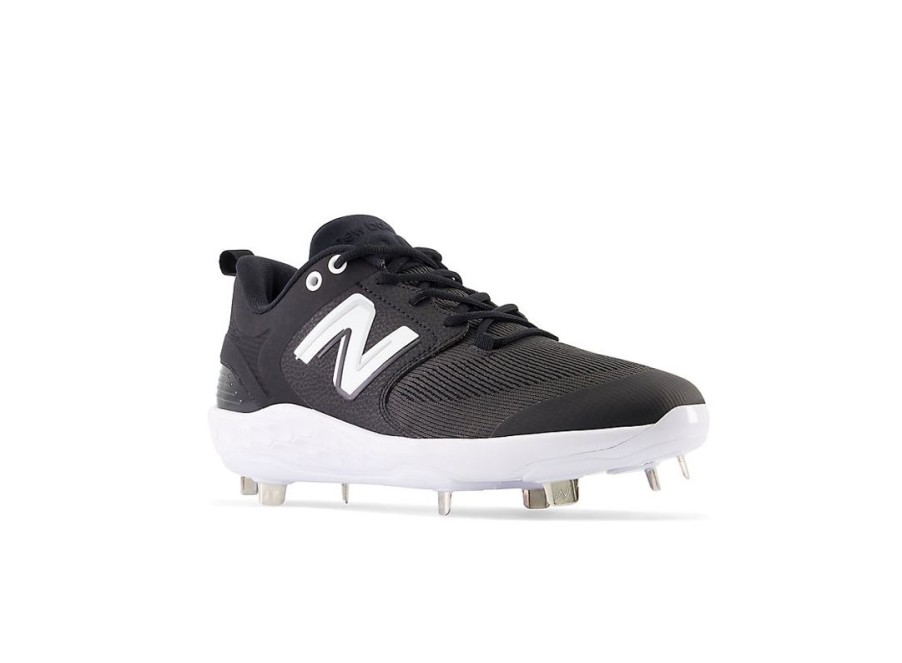 Men New Balance Baseball | Fresh Foam X 3000 V6 Metal Black With White