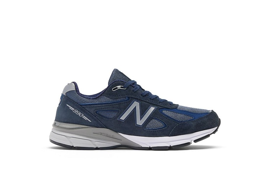 Men New Balance Lifestyle | Made In Usa 990V4 Navy With Silver