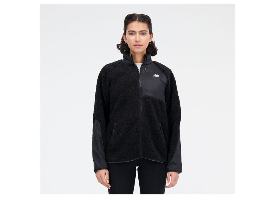 Women New Balance Jackets & Vests | Q Speed Sherpa Jacket Black