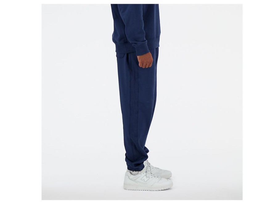 Men New Balance Pants | Athletics French Terry Jogger Nb Navy