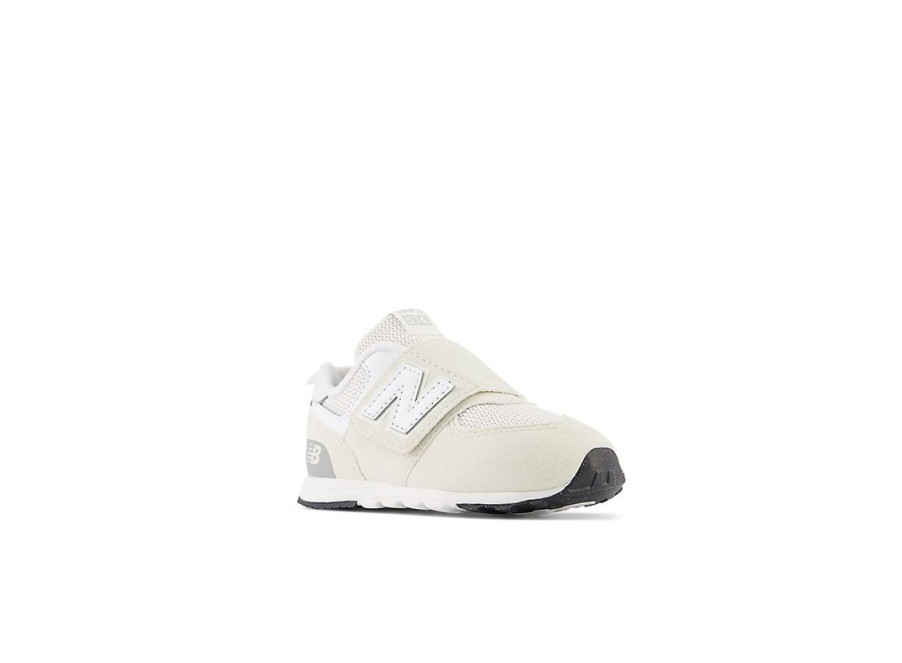 Kid New Balance Crib & Toddlers (Size - 10) | 574 New-B Hook & Loop Nimbus Cloud With White