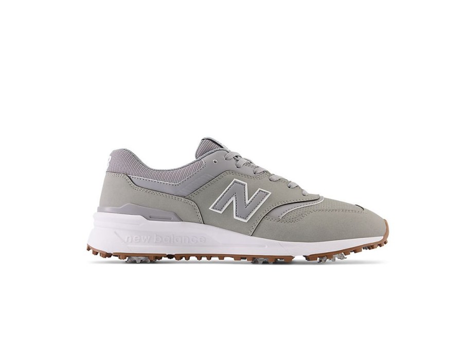 Men New Balance Golf | 997 Golf Golf Shoes Grey With White