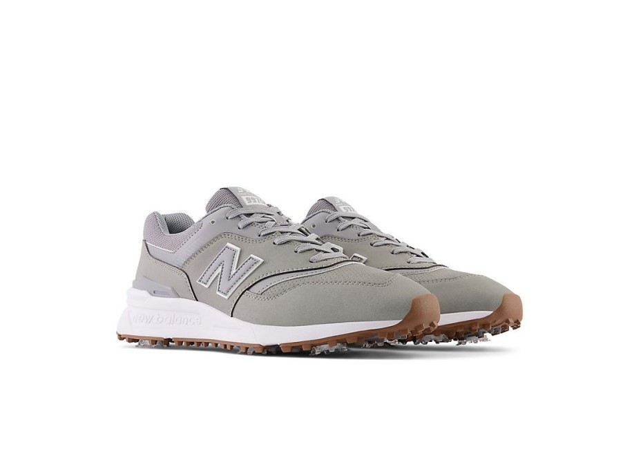 Men New Balance Golf | 997 Golf Golf Shoes Grey With White