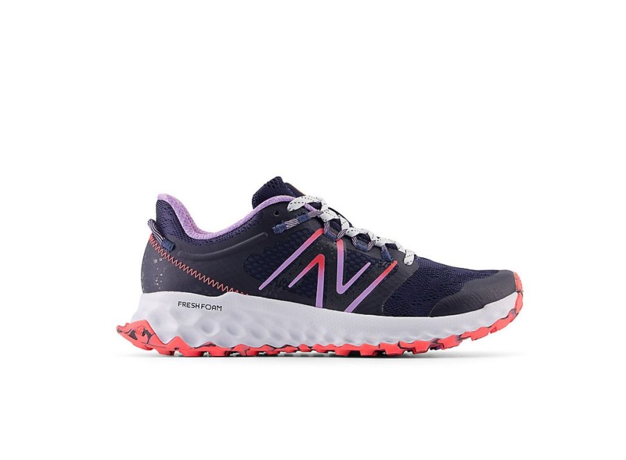 Women New Balance Running | Fresh Foam Garoe Natural Indigo With Electric Purple And Electric Red