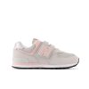 Kid New Balance Little Kids | 574 Core Hook & Loop Rain Cloud With Pink Haze