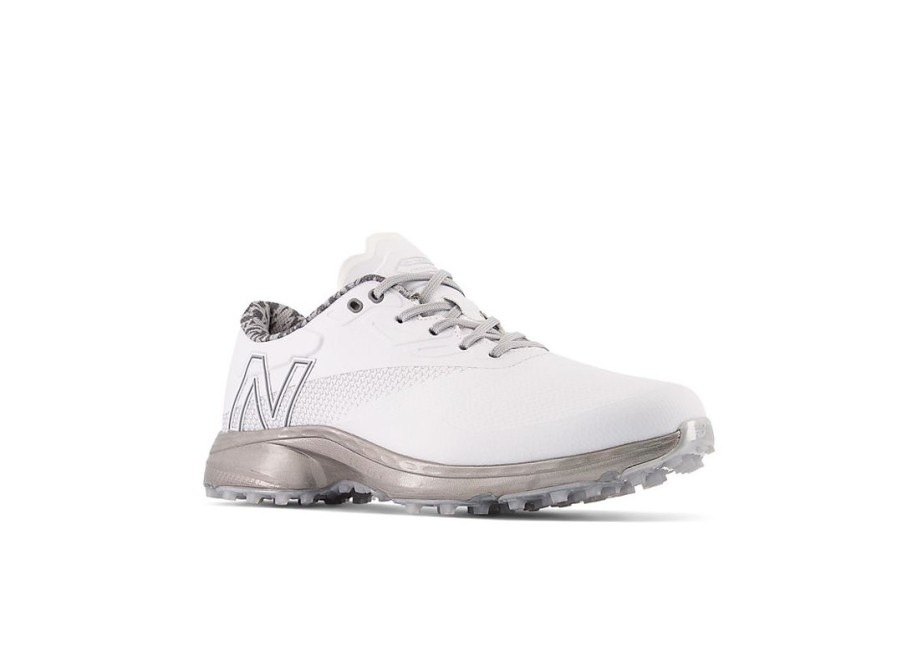 Men New Balance Golf | Fresh Foam X Defender Sl Golf Shoes White With Grey