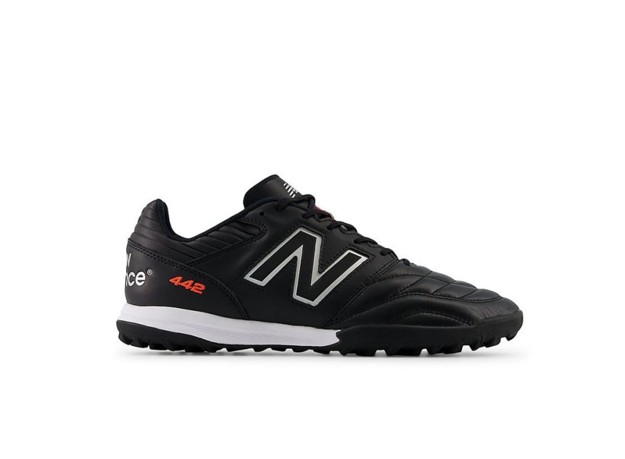 Men New Balance Soccer | 442 Pro Tf V2 Black With White And Team Red