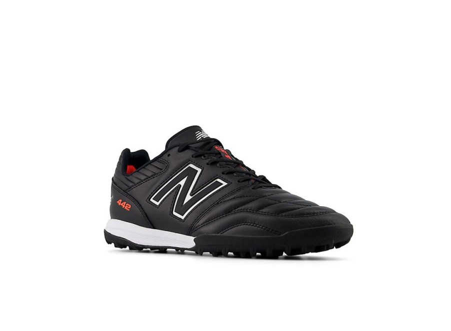 Men New Balance Soccer | 442 Pro Tf V2 Black With White And Team Red