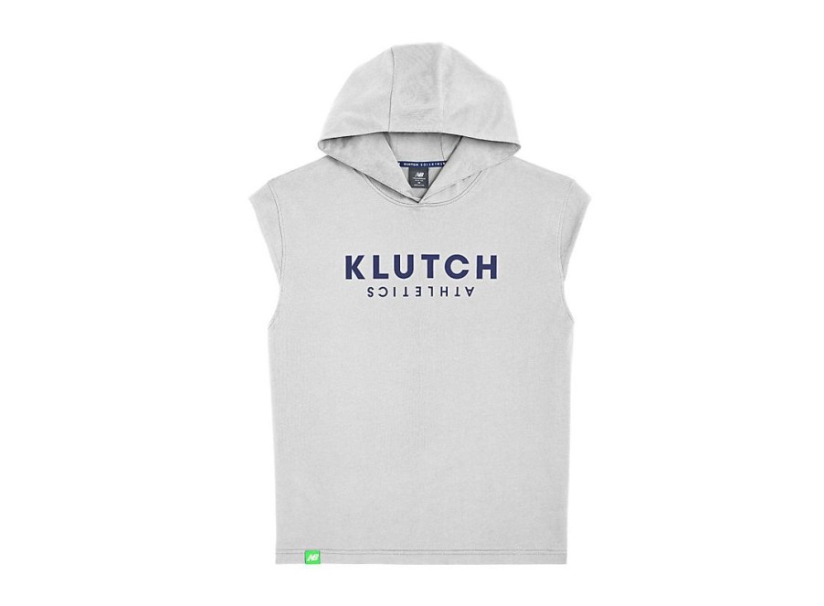 Men New Balance Klutch X Nb | Klutch X Nb Pre Game Chill Sleeveless Hoodie Grey Matter