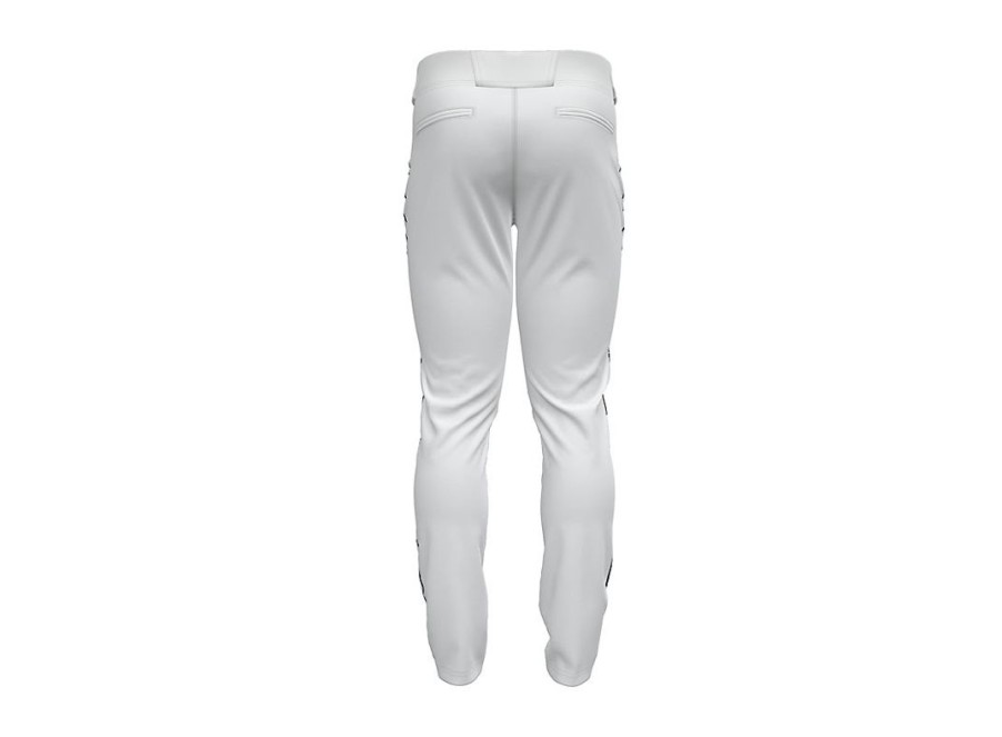 Men New Balance Pants | Adversary 2 Baseball Piped Pant Tapered White With Black