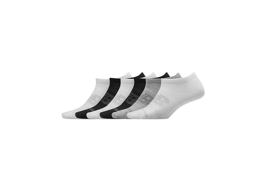 Men New Balance Socks | Flat Knit No Show Socks 6 Pack Assorted Colors 1