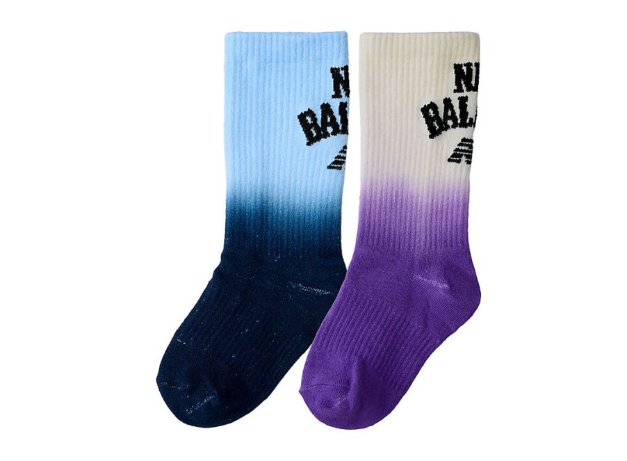 Kid New Balance Socks | Kids Tie Dye Crew Socks 2 Pack Assorted 1 Colors