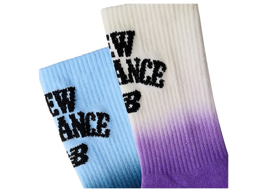 Kid New Balance Socks | Kids Tie Dye Crew Socks 2 Pack Assorted 1 Colors